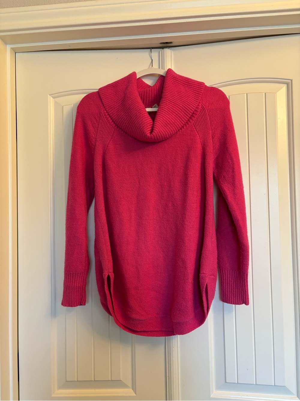 Anthropologie Pink Cowl Neck Sweater